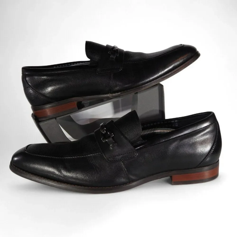 Stacy Adams Kaylor Leather Bit Slip-on Loafers‎ Men's 12M Black 25572-001
